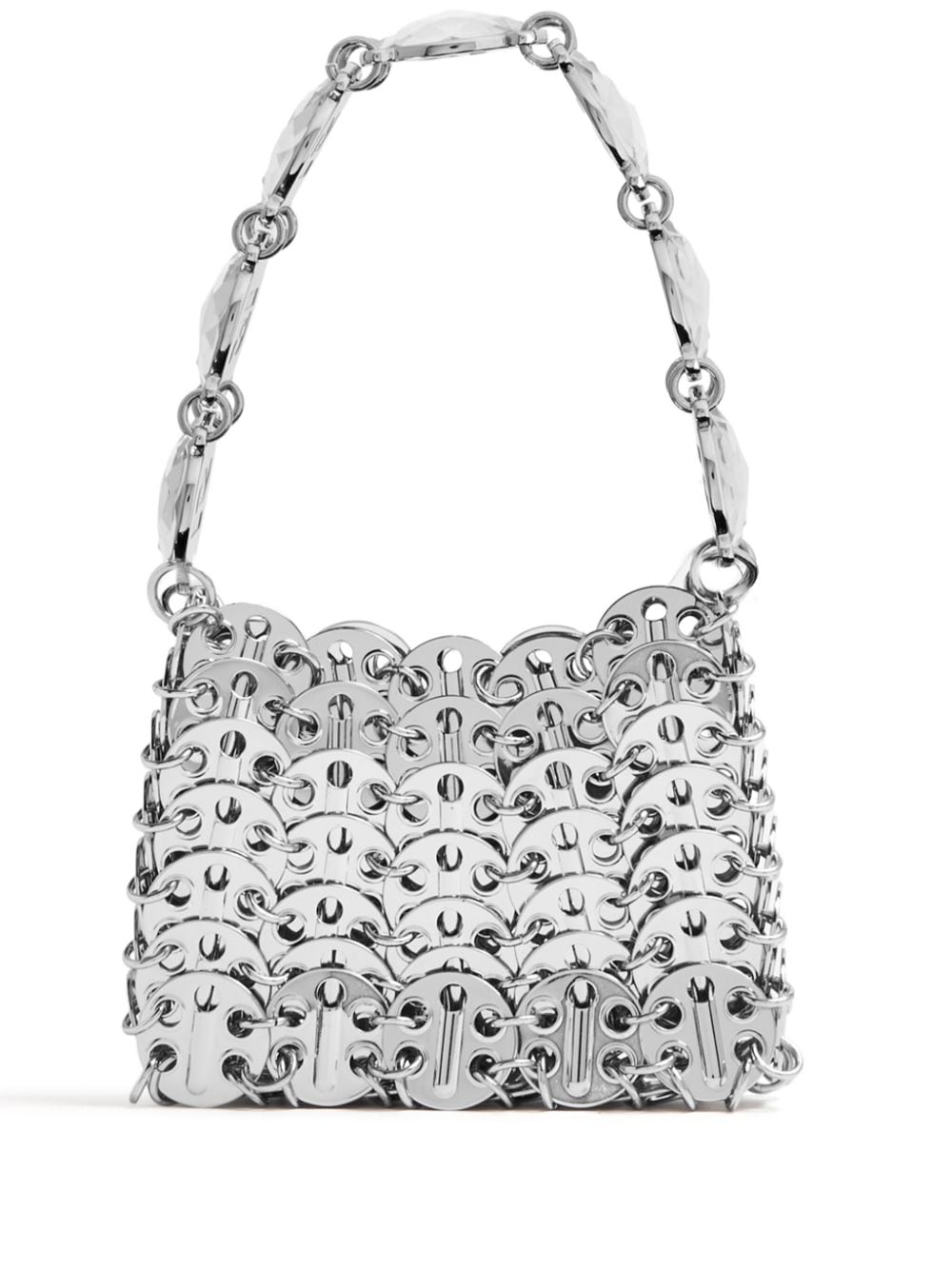 Rabanne Disc embellished shoulder bag - Silver von Rabanne