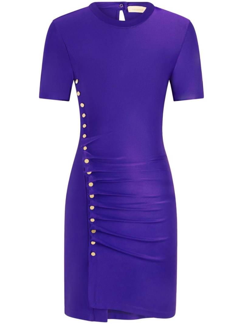 Rabanne Drapé Pression Mini Dress - Purple von Rabanne