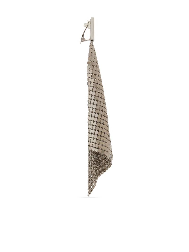 Rabanne Flow Pixel mesh drop earring - Silver von Rabanne