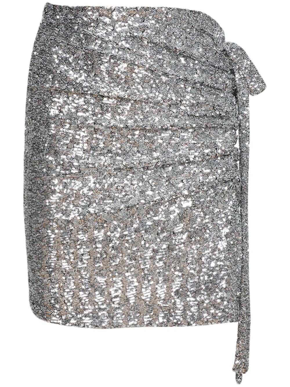 Rabanne Jupe sequinned miniskirt - Silver von Rabanne