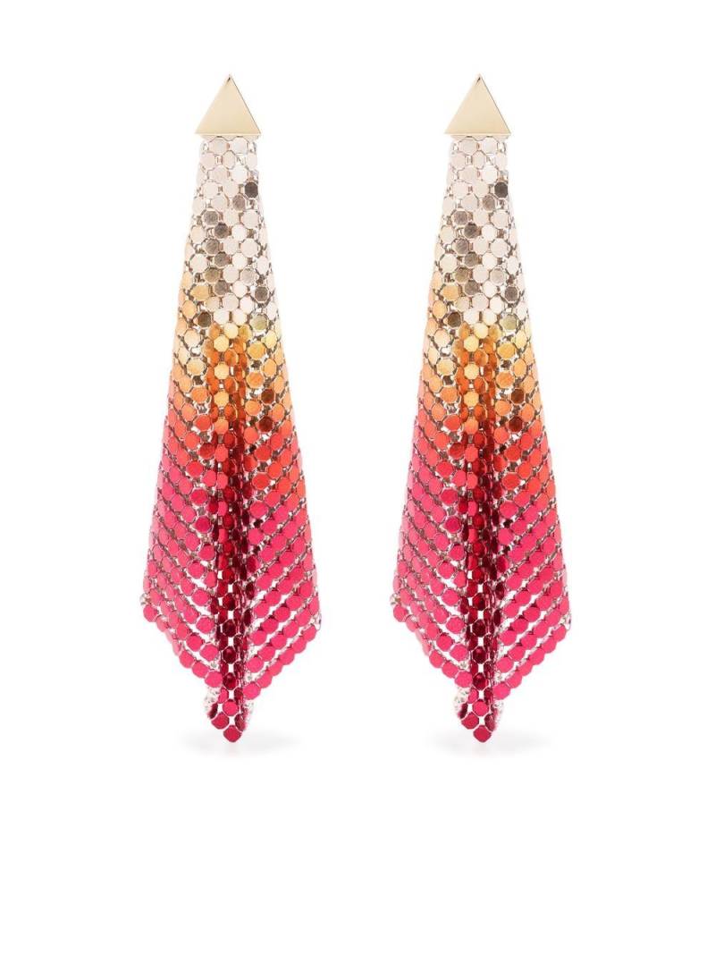 Rabanne Pixel Flow chainmail earrings - Pink von Rabanne