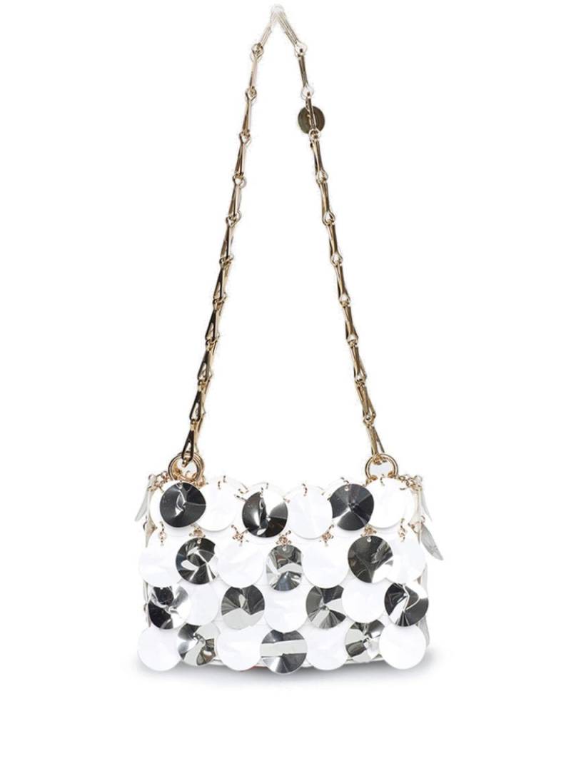 Rabanne Sparkle Discs sequin-design mini bag - Silver von Rabanne