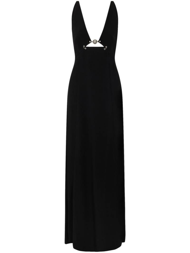 Rabanne V-neck maxi dress - Black von Rabanne