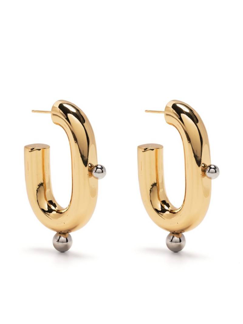 Rabanne XL Link hoop earrings - Gold von Rabanne