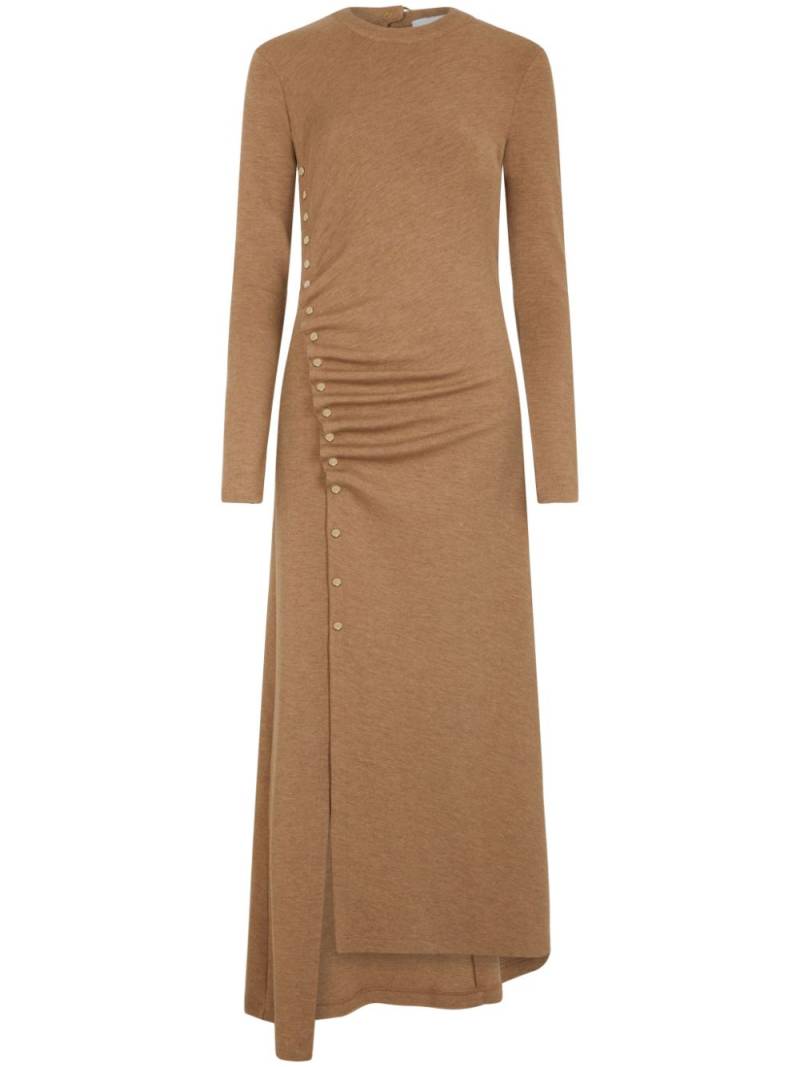 Rabanne asymmetric long-sleeve dress - Brown von Rabanne