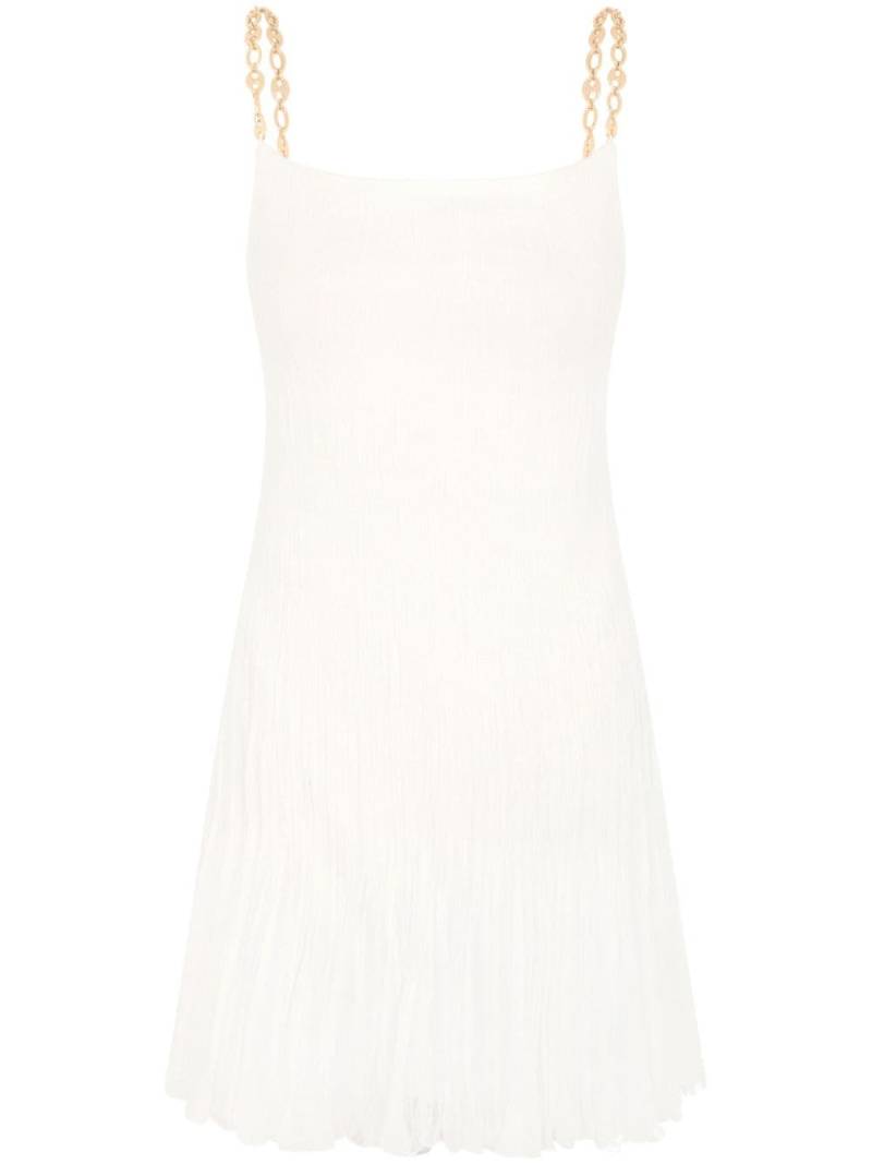 Rabanne chain-strap silk minidress - White von Rabanne