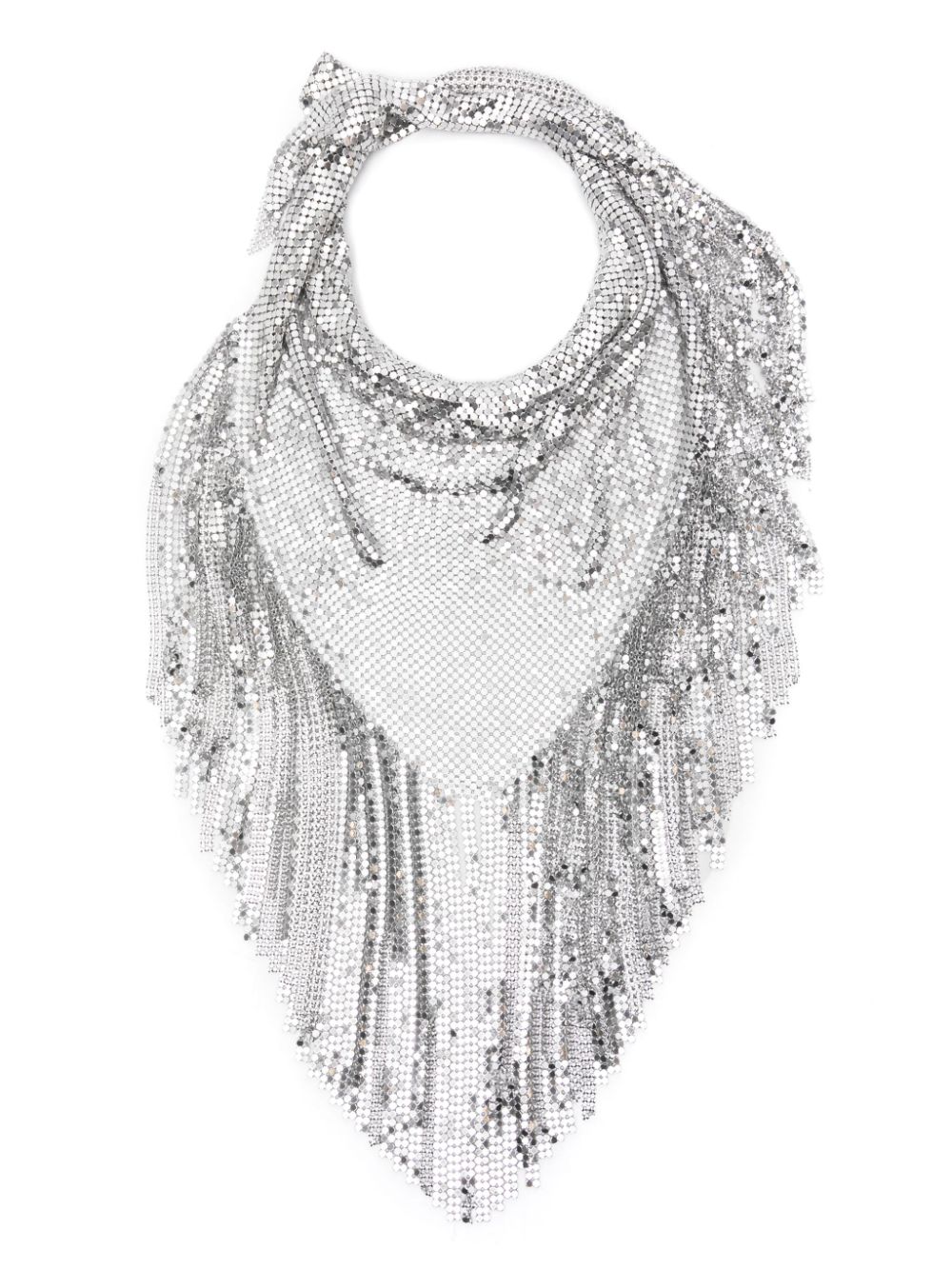 Rabanne chainmail fringed scarf - Silver von Rabanne