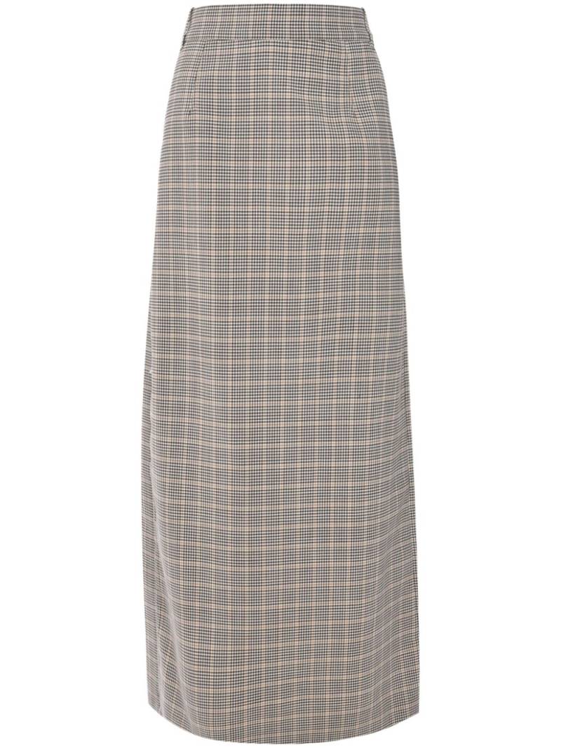 Rabanne checked midi skirt - Neutrals von Rabanne