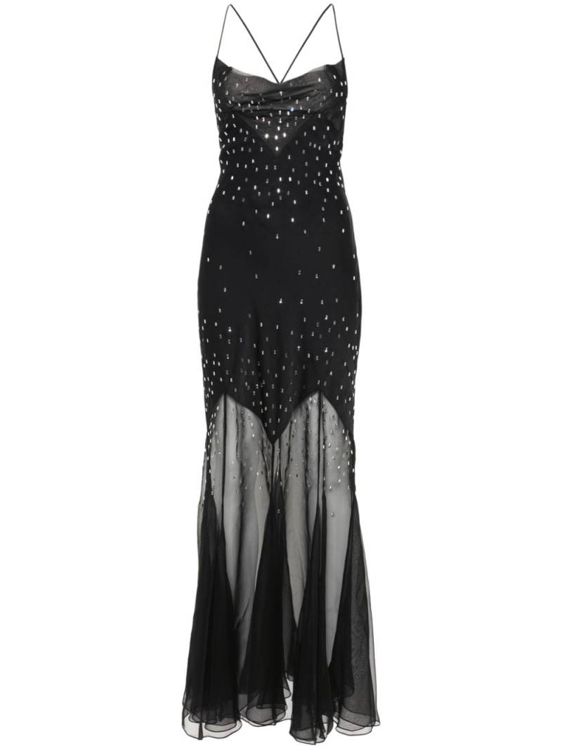 Rabanne crystal-embellished long dress - Black von Rabanne