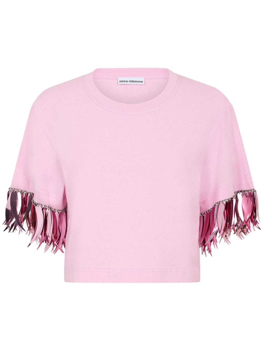 Rabanne dangle-detailing cropped T-shirt - Pink von Rabanne