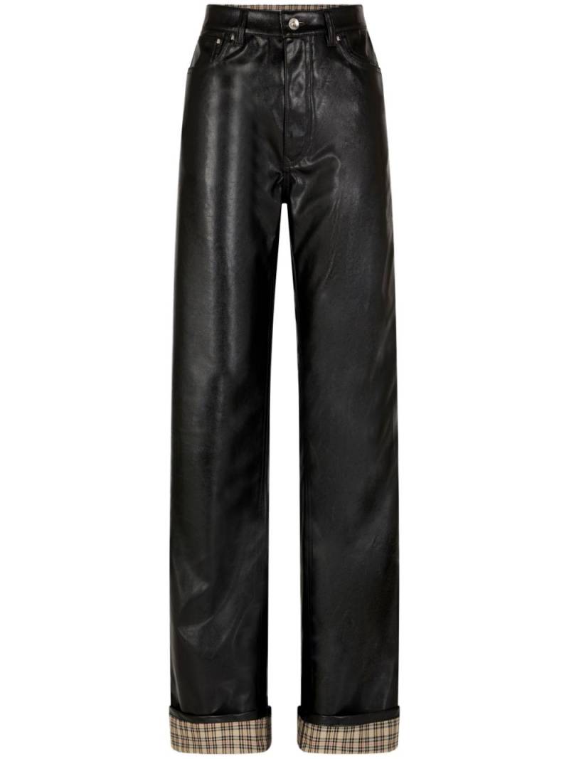 Rabanne faux-leather flared trousers - Black von Rabanne