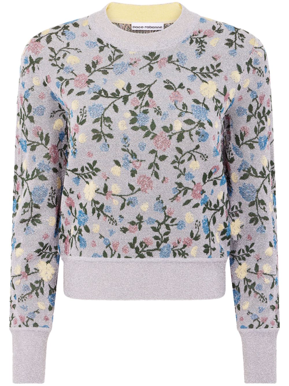 Rabanne floral-jacquard jumper - Purple von Rabanne