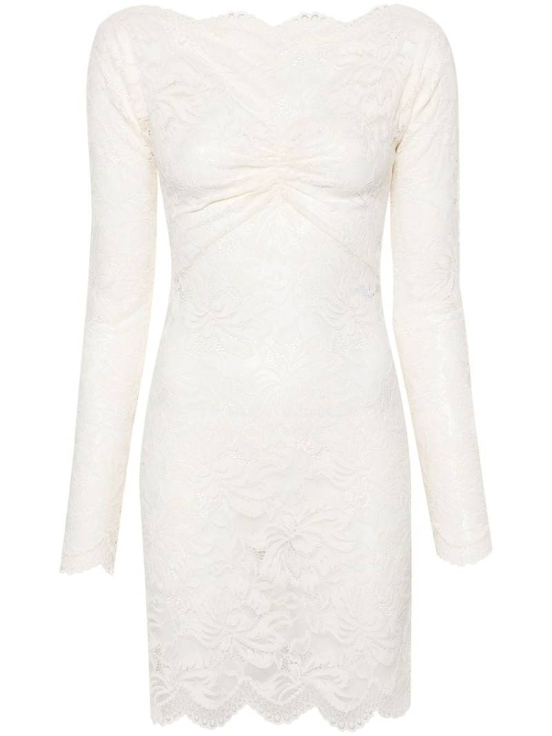 Rabanne floral-lace mini dress - Neutrals von Rabanne