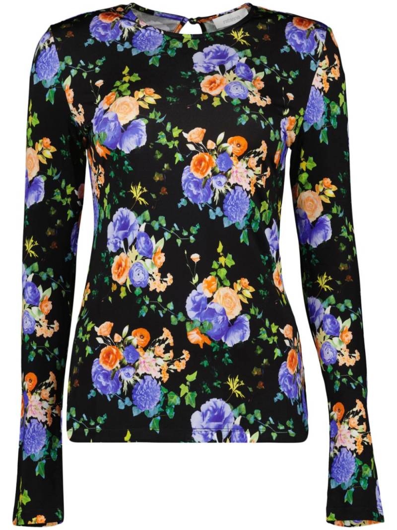 Rabanne floral-print blouse - Black von Rabanne