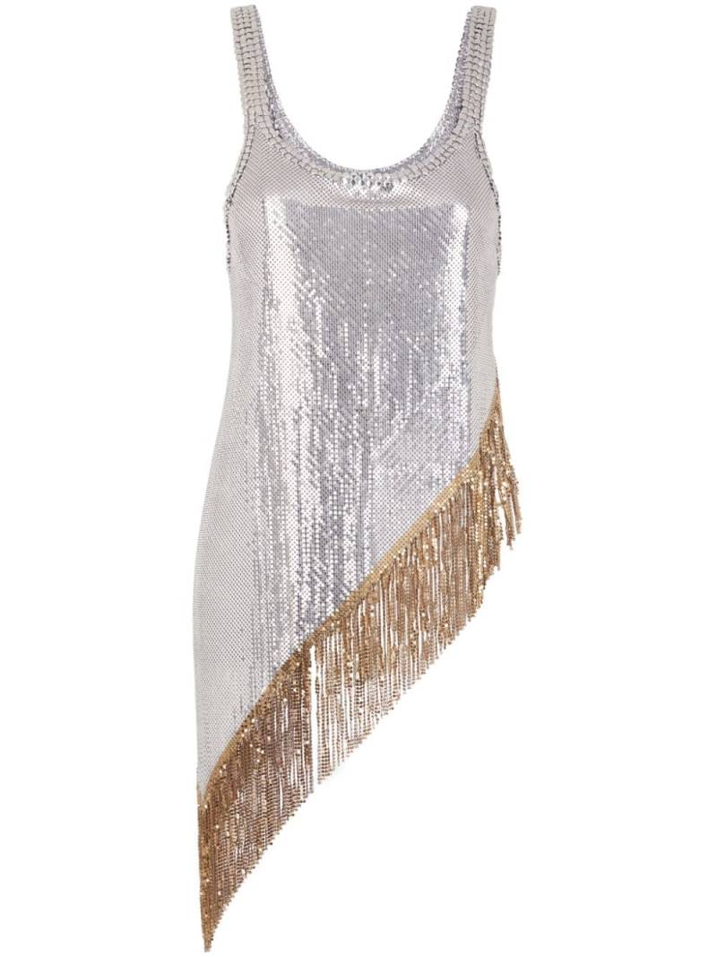 Rabanne fringed chainmail tank top - Silver von Rabanne