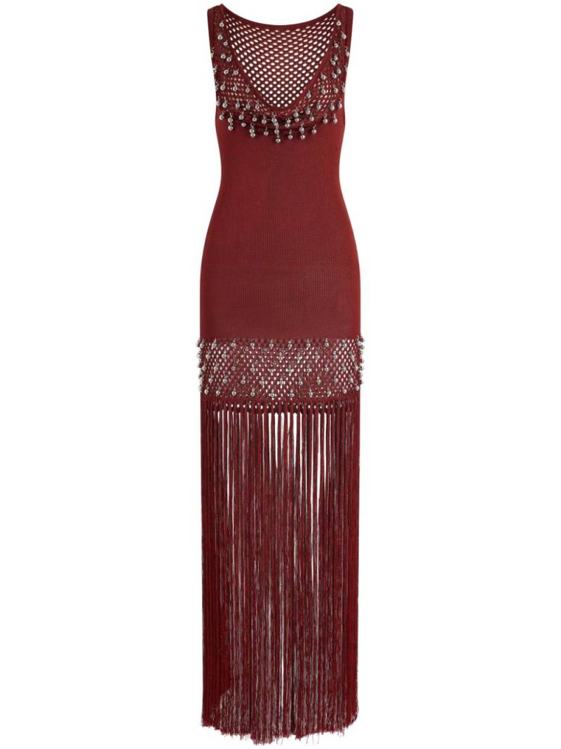 Rabanne fringed maxi dress - Red von Rabanne