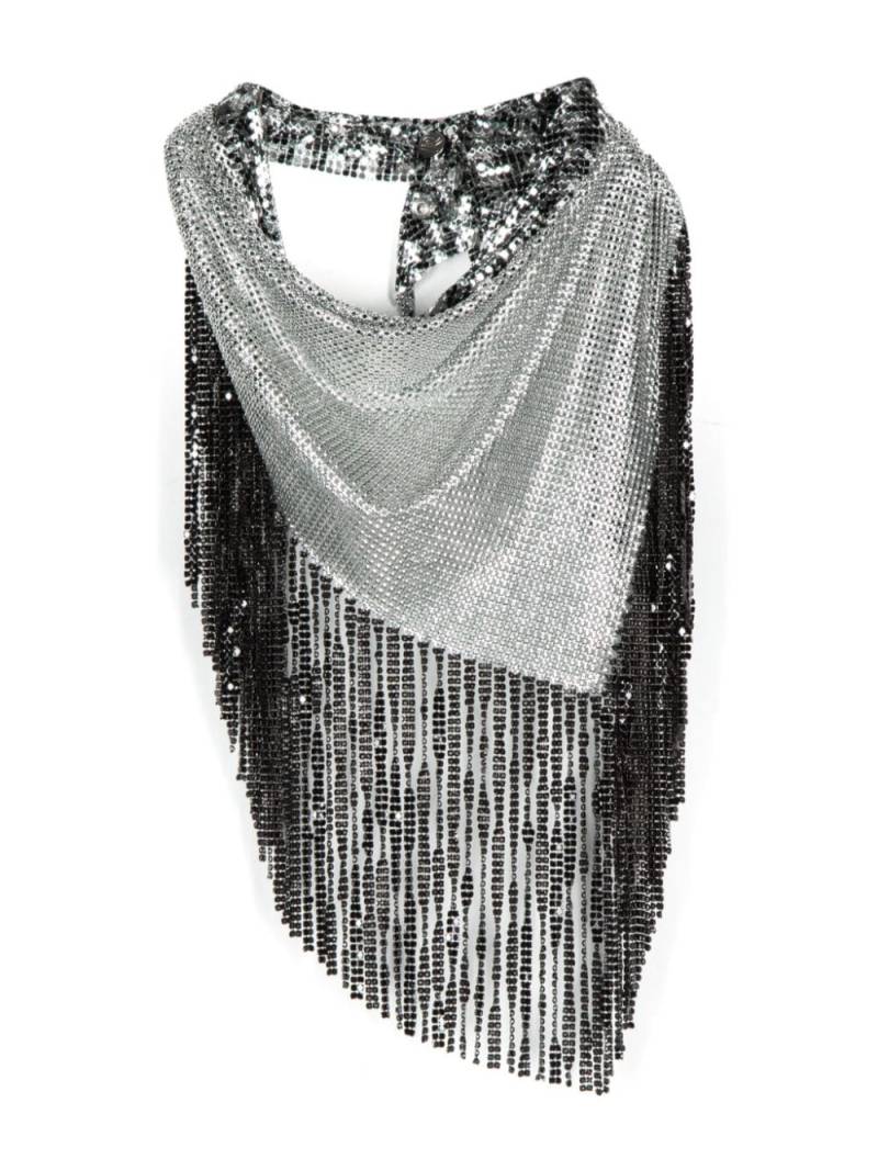 Rabanne fringed mesh necklace - Black von Rabanne