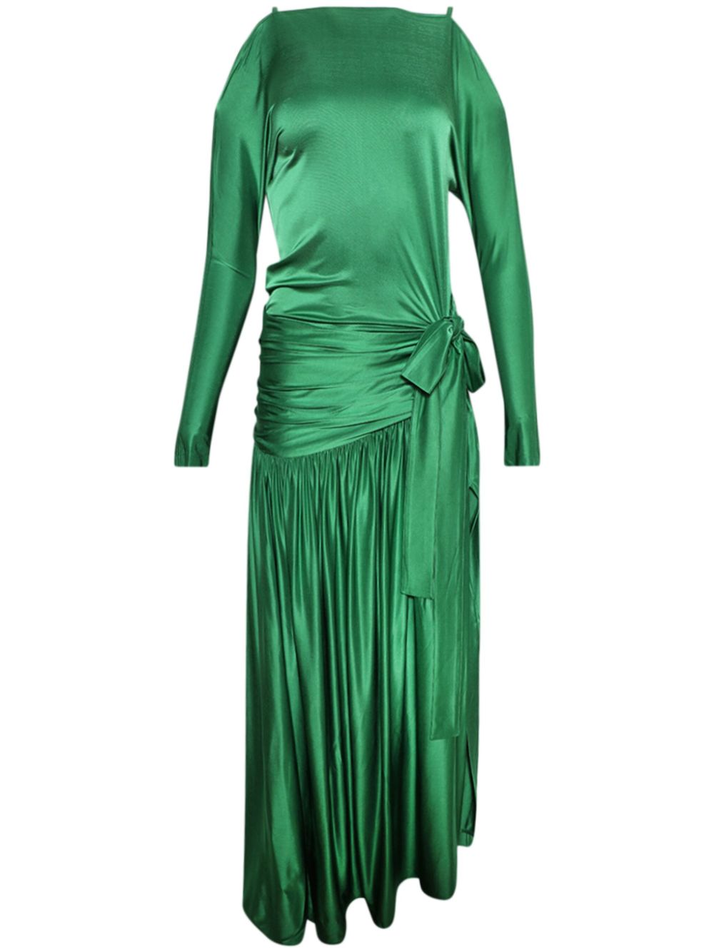 Rabanne gathered satin dress - Green von Rabanne