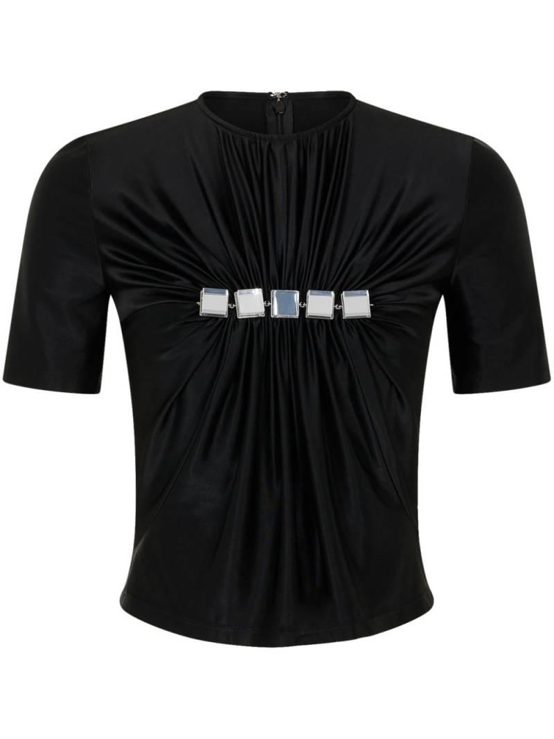 Rabanne gem-embellished draped-effect top - Black von Rabanne