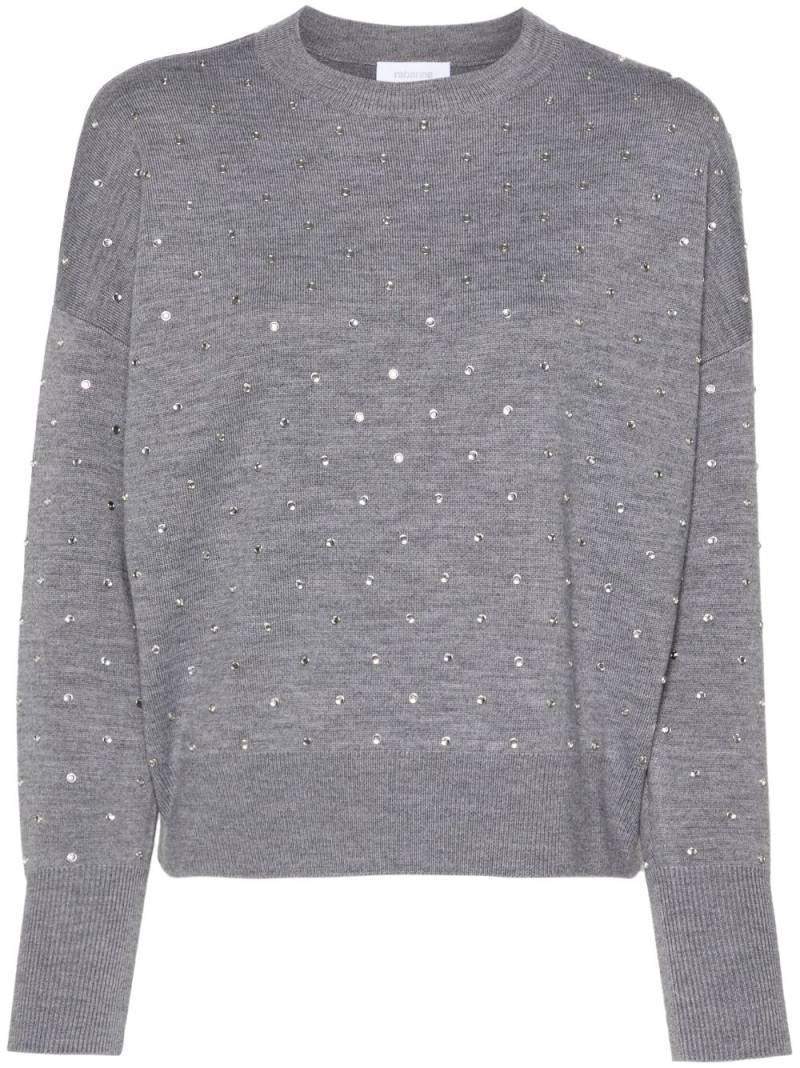 Rabanne glass crystal-embellished jumper - Grey von Rabanne