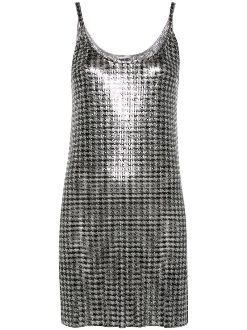 Rabanne houndstooth mini dress - Silver von Rabanne