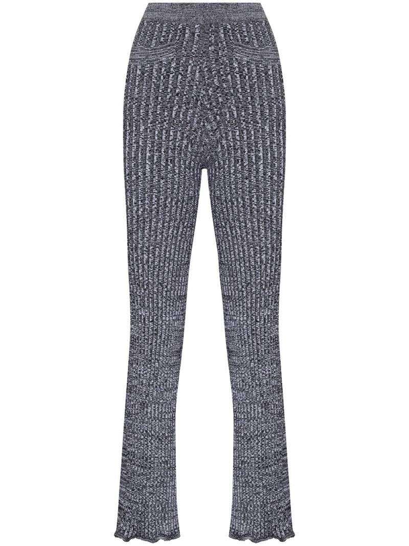 Rabanne knitted flared trousers - Black von Rabanne