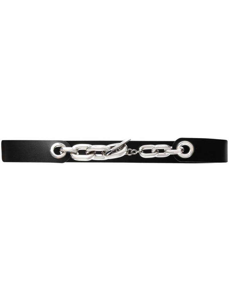 Rabanne logo chain-link belt - Black von Rabanne