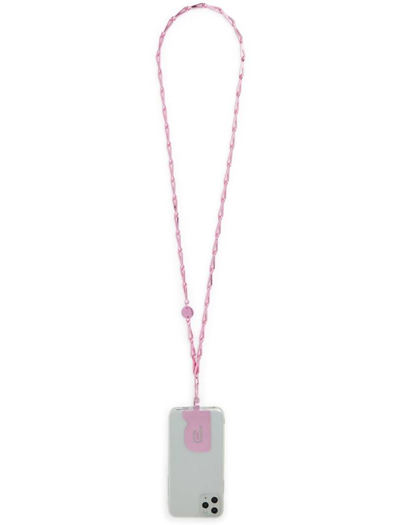 Rabanne logo-plaque phone chain - Pink von Rabanne