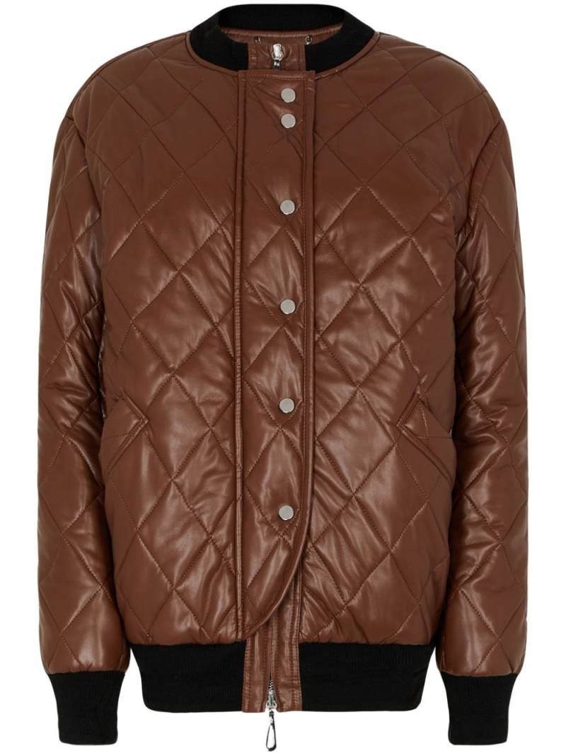 Rabanne long quilted blouson - Brown von Rabanne