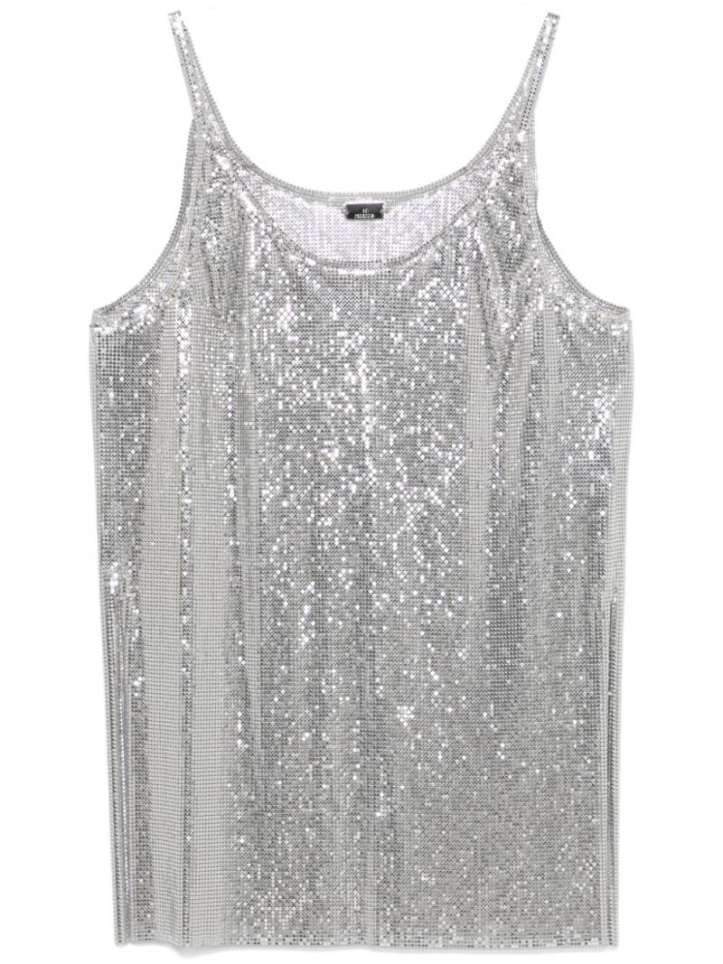 Rabanne mesh tank top - Silver von Rabanne