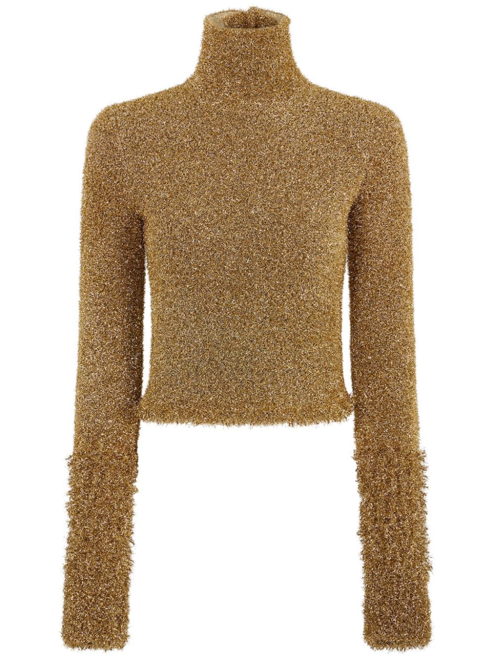 Rabanne metallic knitted long-sleeved top - Gold von Rabanne