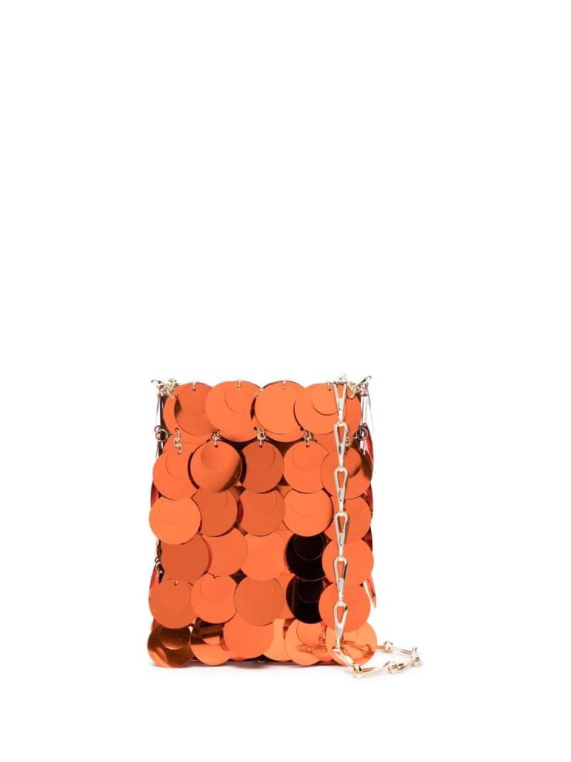 Rabanne mini Sparkle crossbody bag - Orange von Rabanne