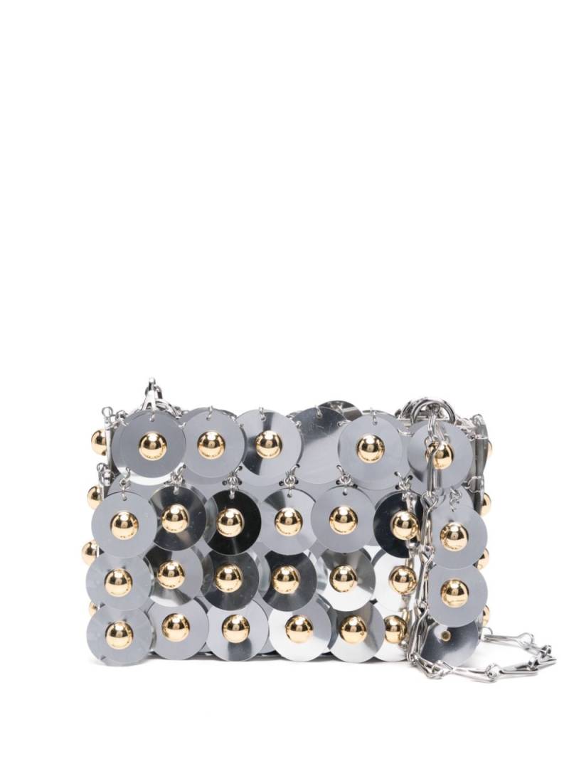 Rabanne mini Sparkle shoulder bag - Silver von Rabanne