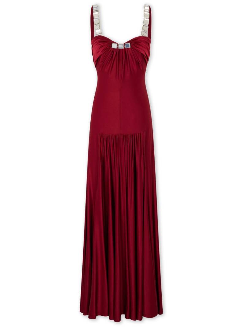 Rabanne mirror-embellished maxi dress - Red von Rabanne