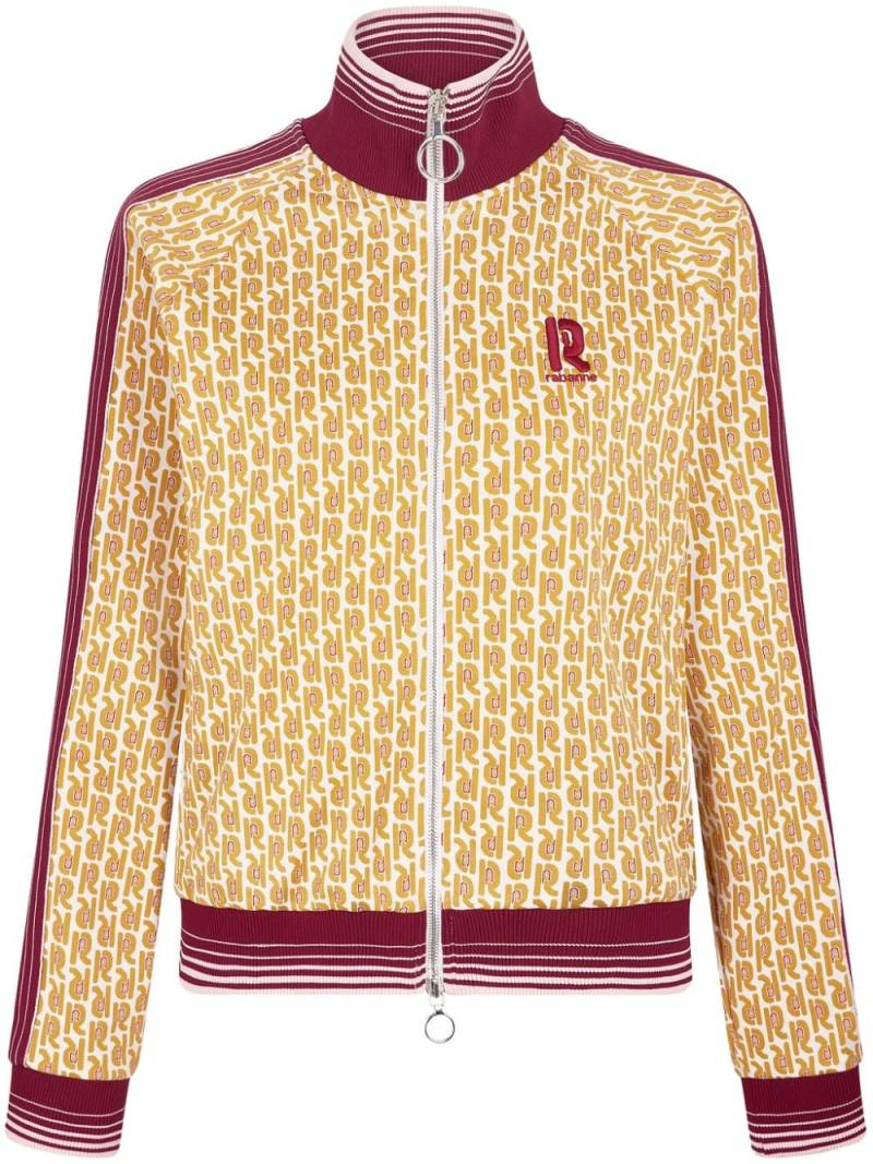 Rabanne monogram-pattern zip-up jacket - Neutrals von Rabanne