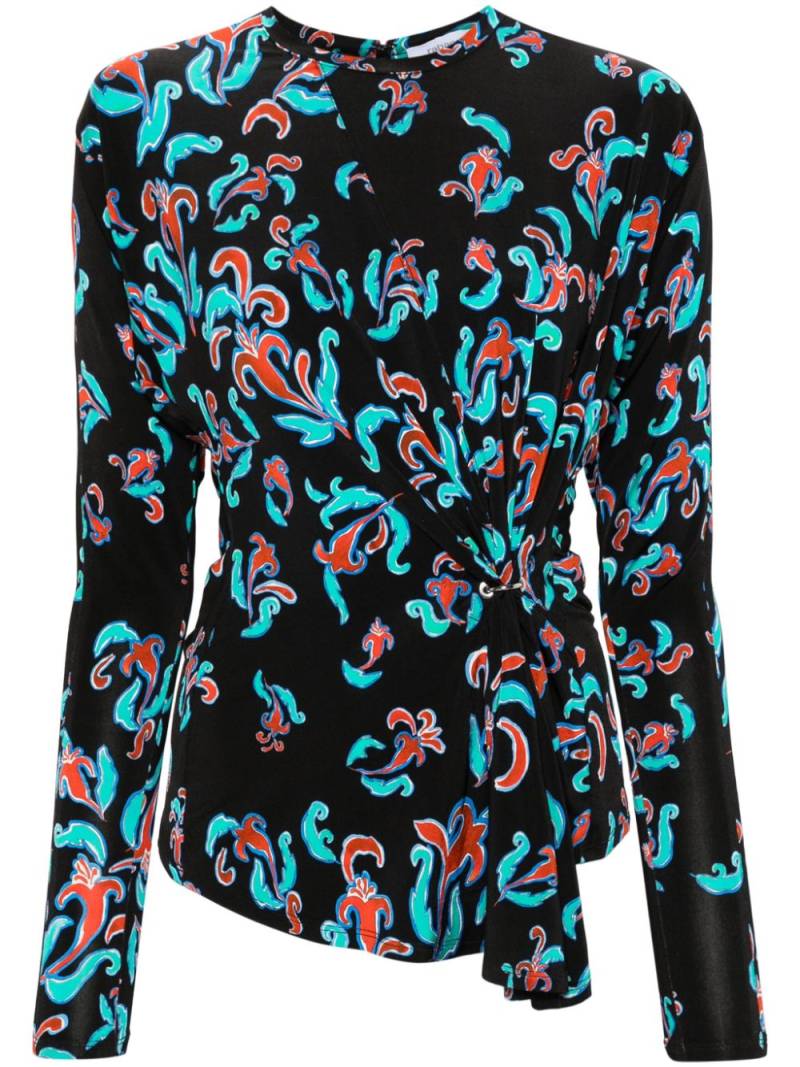 Rabanne paisley-print blouse - Black von Rabanne