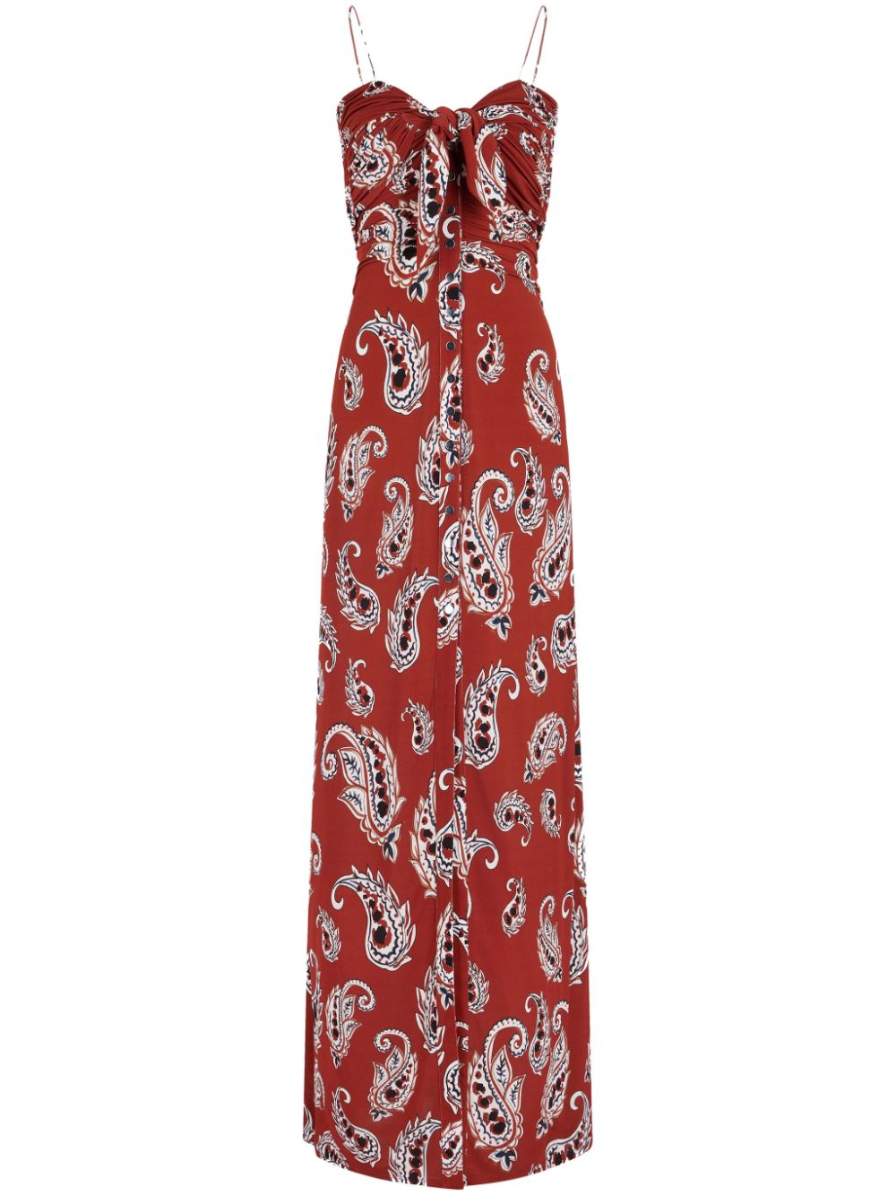 Rabanne paisley-print maxi dress - Red von Rabanne