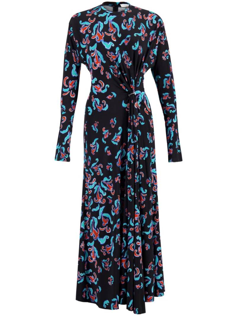 Rabanne paisley-print midi dress - Blue von Rabanne