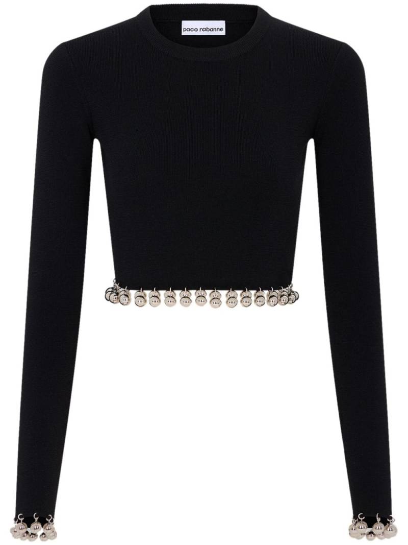 Rabanne bead-detail wool jumper - Black von Rabanne