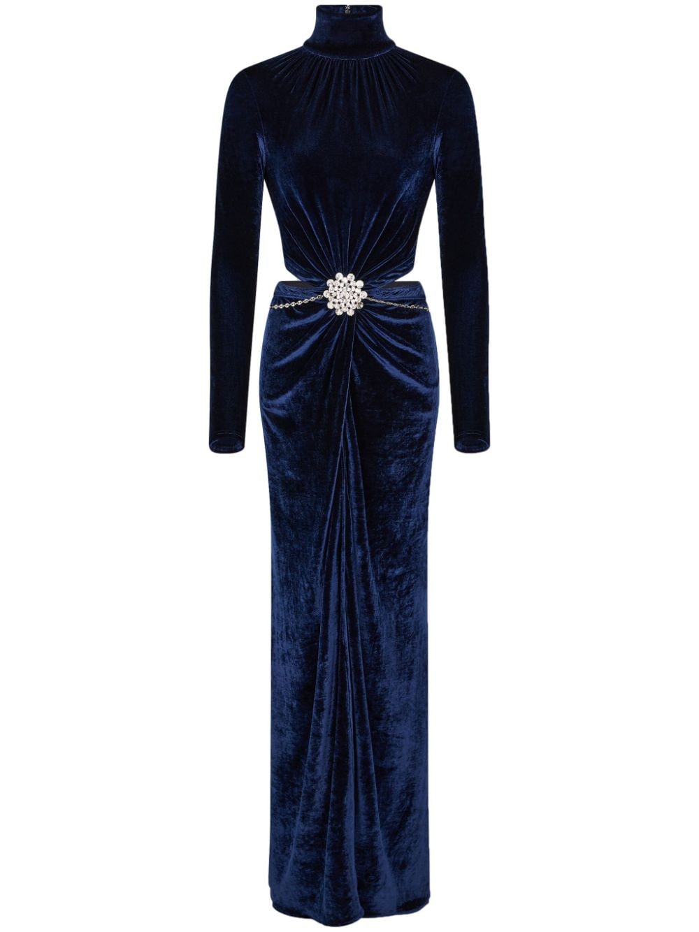 Rabanne embellished velvet maxi dress - Blue von Rabanne