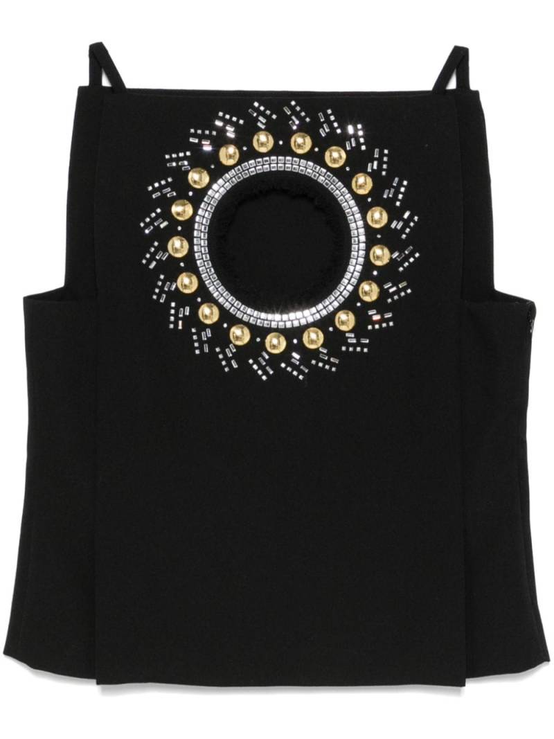 Rabanne rhinestone-embellished top - Black von Rabanne