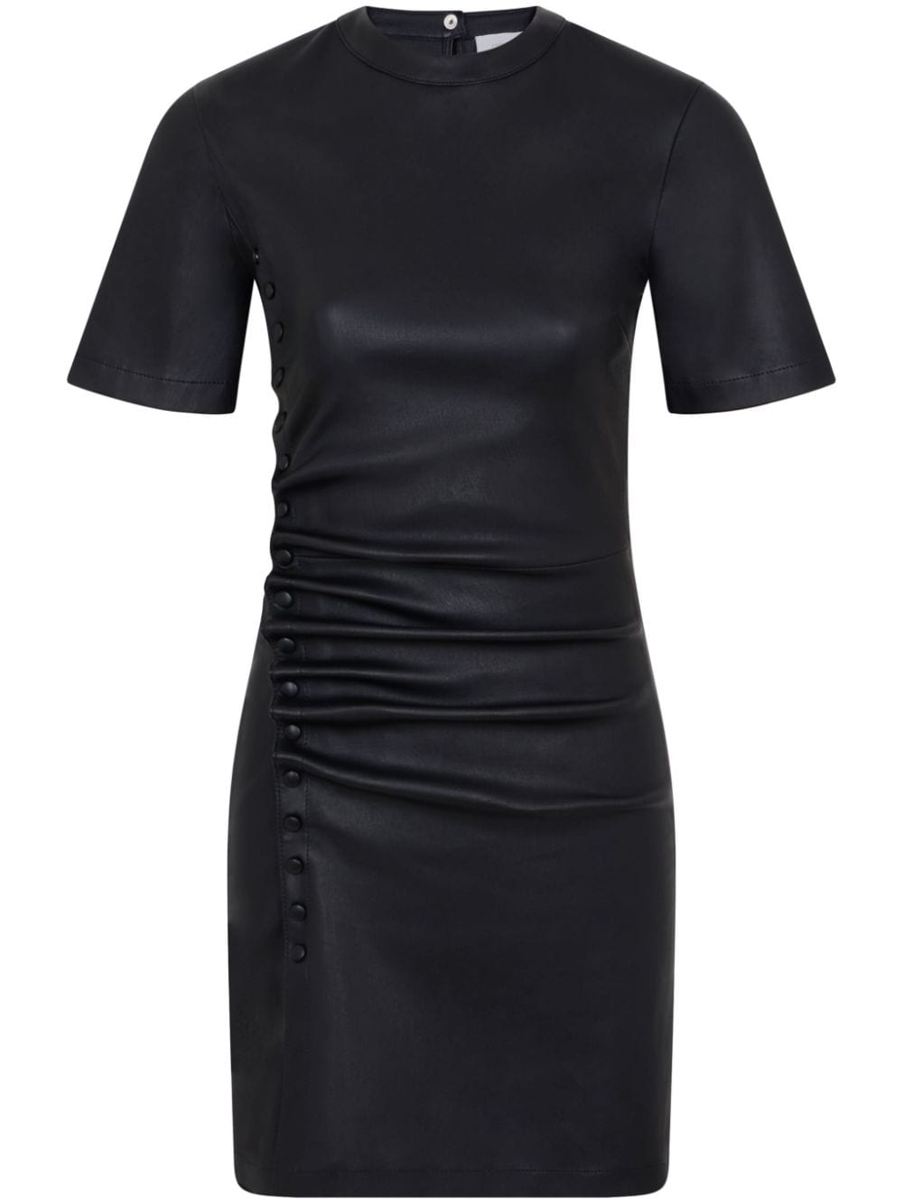 Rabanne ruched leather mini dress - Black von Rabanne