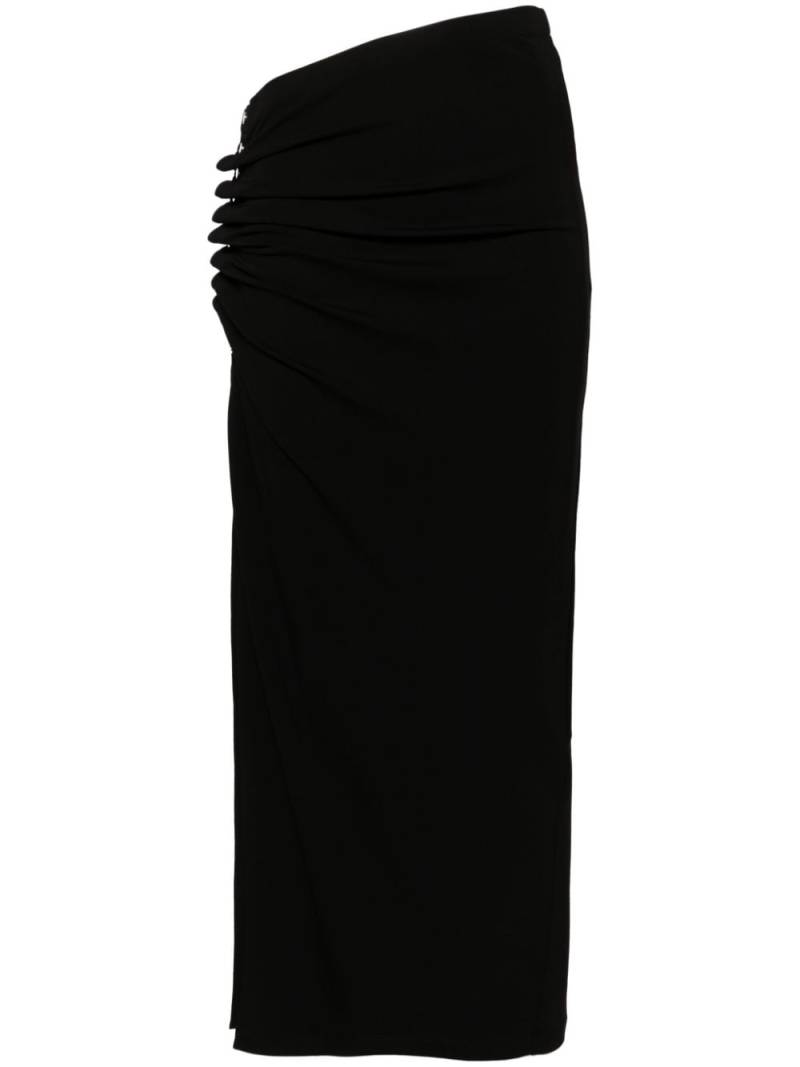 Rabanne ruched midi skirt - Black von Rabanne