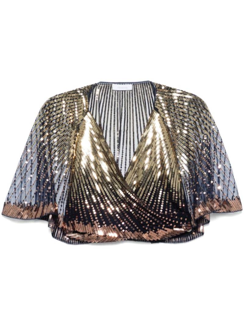 Rabanne sequin embellished blouse - Blue von Rabanne