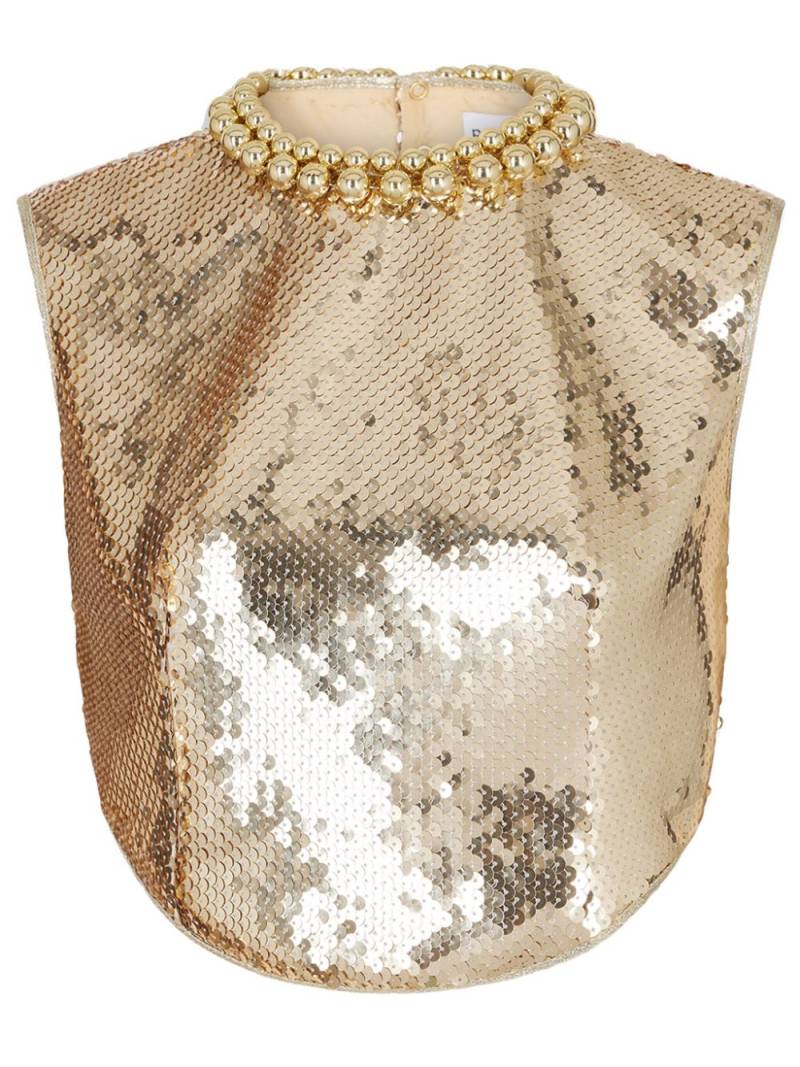 Rabanne sequin-embellished crop top - Gold von Rabanne