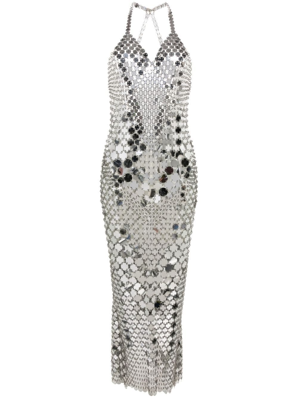Rabanne sequin-embellished long dress - Silver von Rabanne