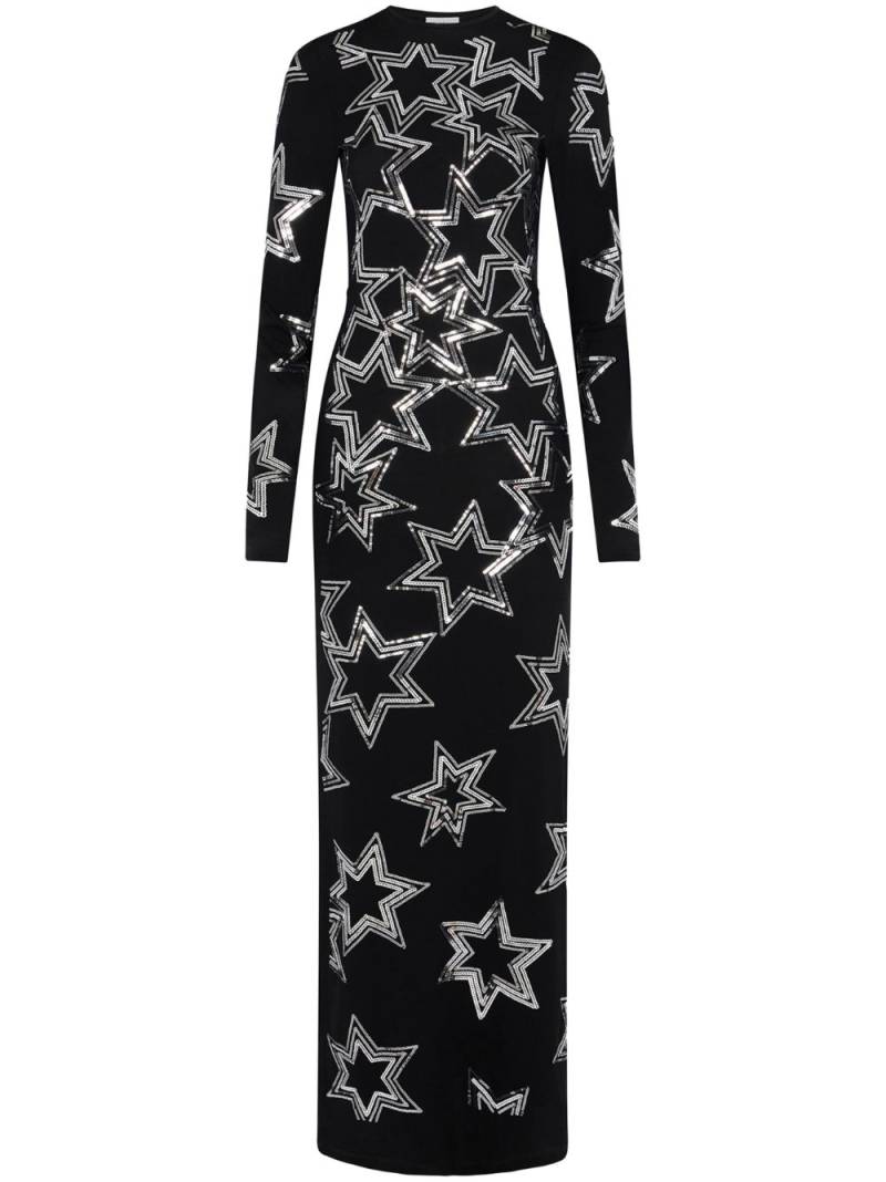 Rabanne sequin-embellished star dress - Black von Rabanne