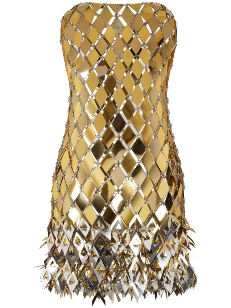 Rabanne tassel-embellished mini dress - Gold von Rabanne