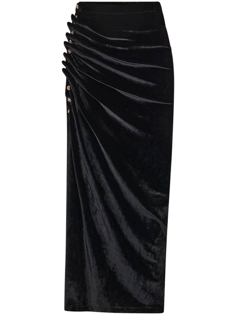 Rabanne velvet maxi skirt - Black von Rabanne