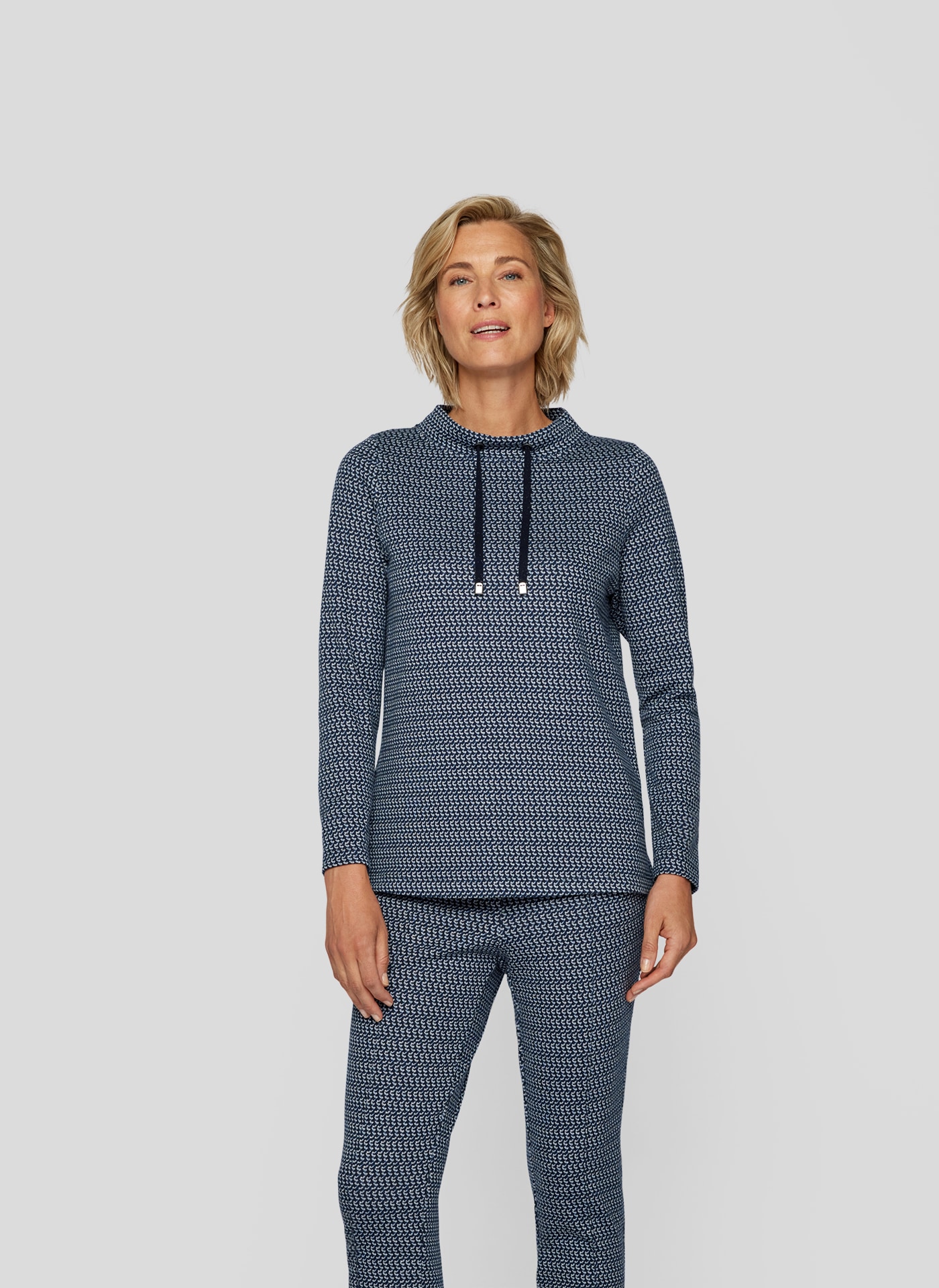 Rabe Langarmshirt, mit Allover-Muster und Stehkragen Rabe Langarmshirt, mit Allover-Muster und Stehkragen von Rabe